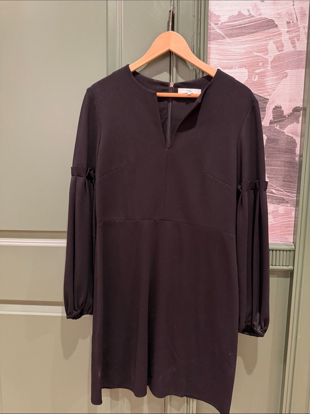 Tibi Black Long-Sleeve Dress